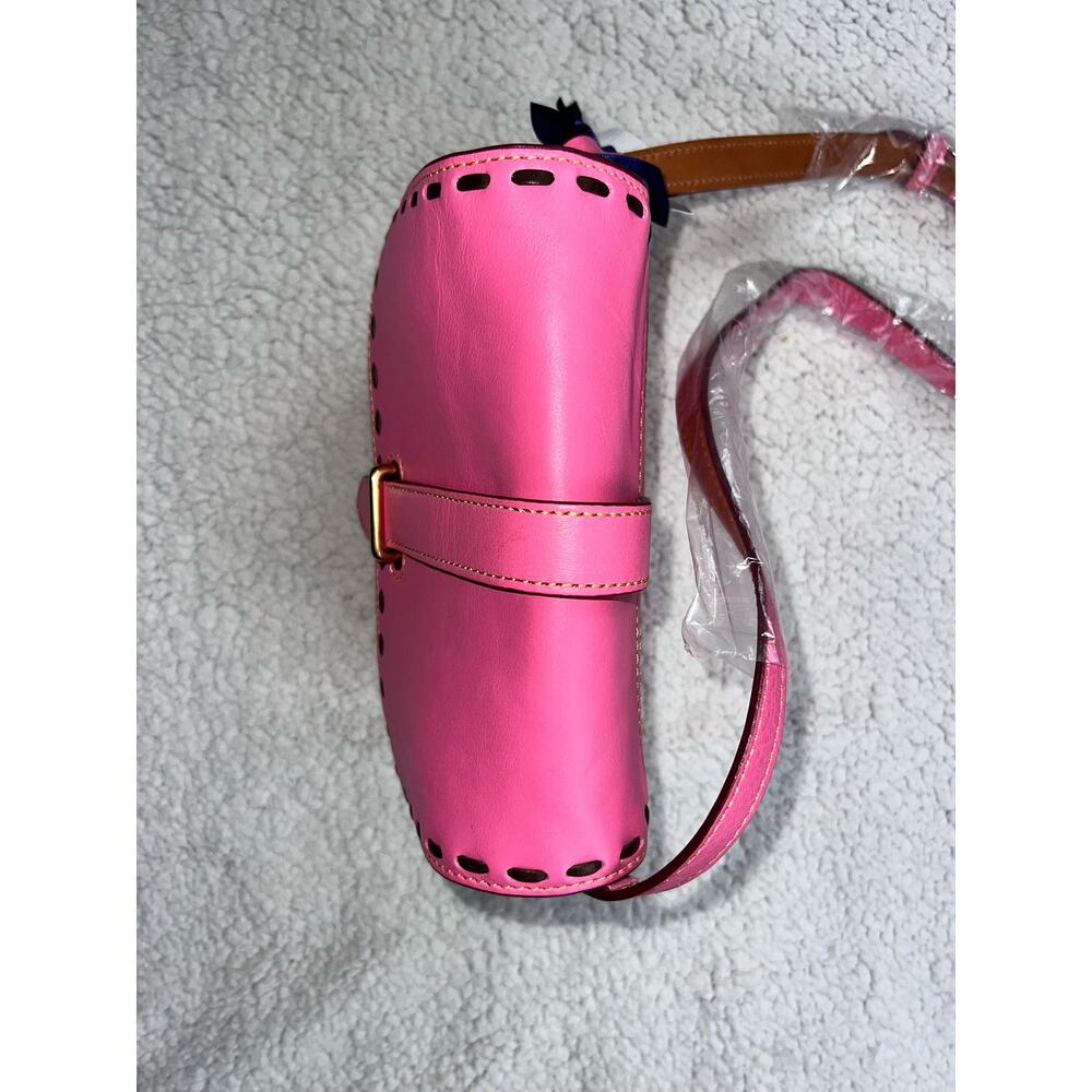 Dooney & Bourke Florentine Leather Binocular Bag baby pink crossbody purse - Picture 7 of 12